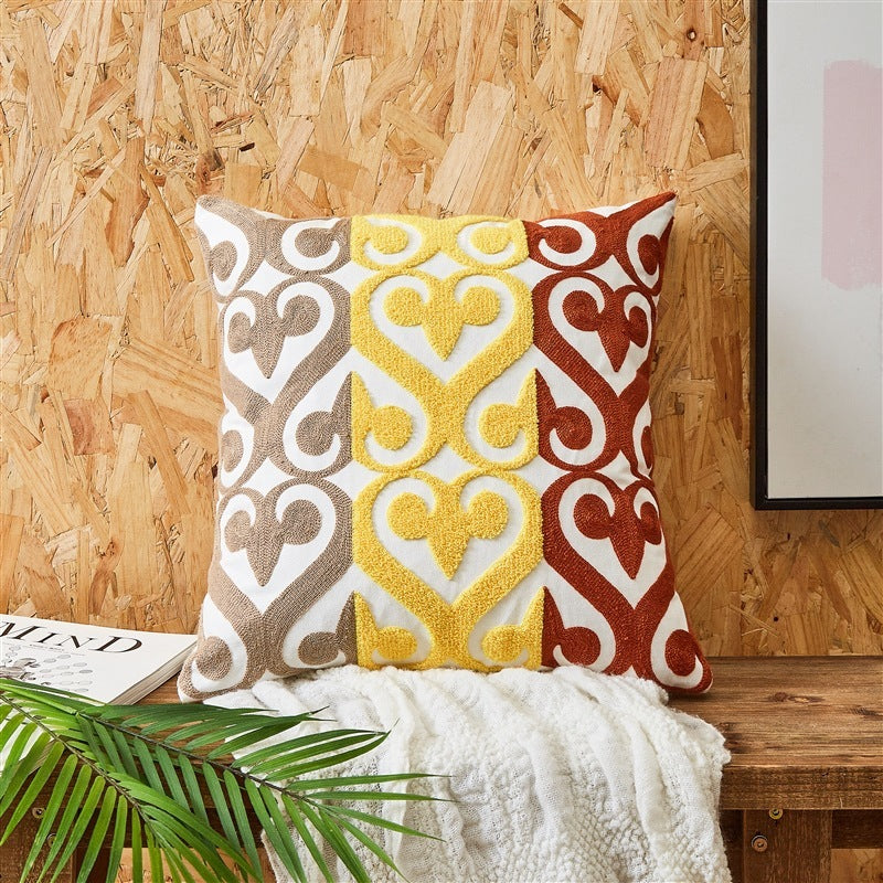 Embroidered Pillow Cover