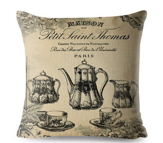 Antique Retro Look Pillow Cover