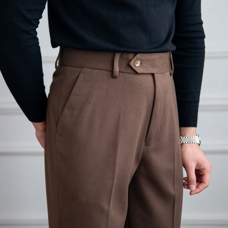 Casual High Waist Straight Trousers