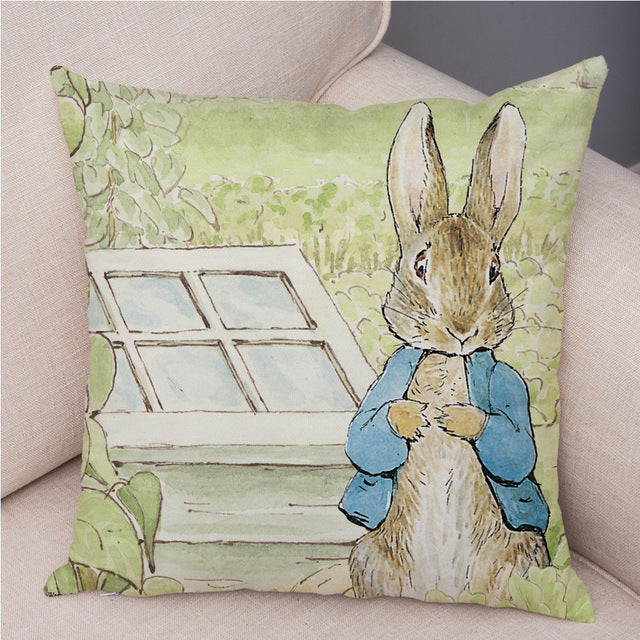 Rabbit Peach Skin Fabric Pillow Cover