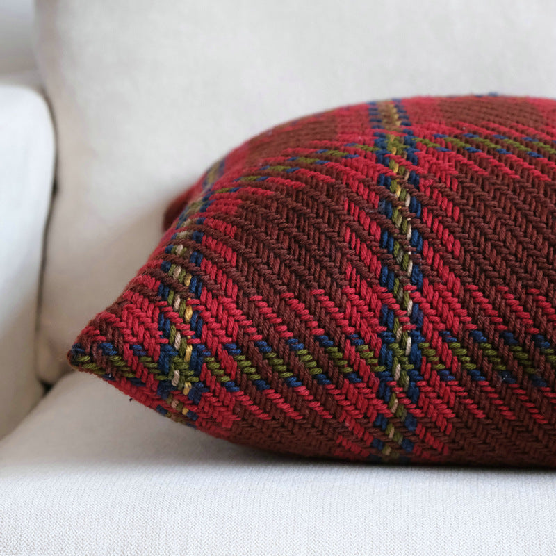 Plaid Wool Pillow Cover