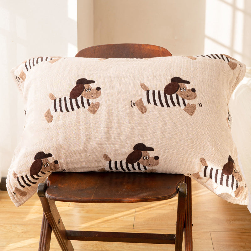 Zebra Dachshund Gauze Pillow Cover - One-pair per Package