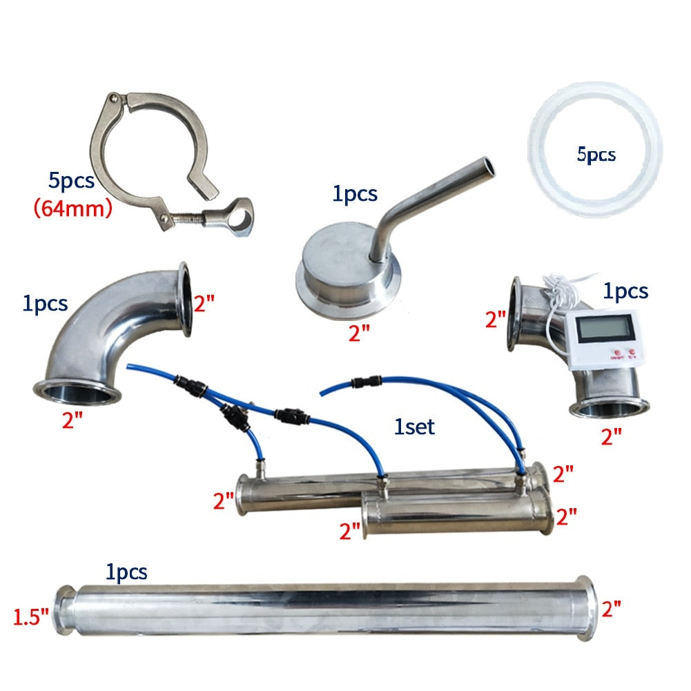 2" Distilling Column with 2" Bottom Clamp Home Brewing Used Distiller Tower Beer Whisky Distillation Equipment Wine Distillery