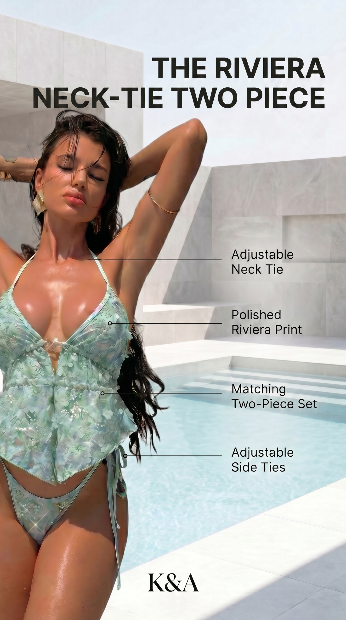The Riviera Neck-Tie Two-Piece Swimsuit
