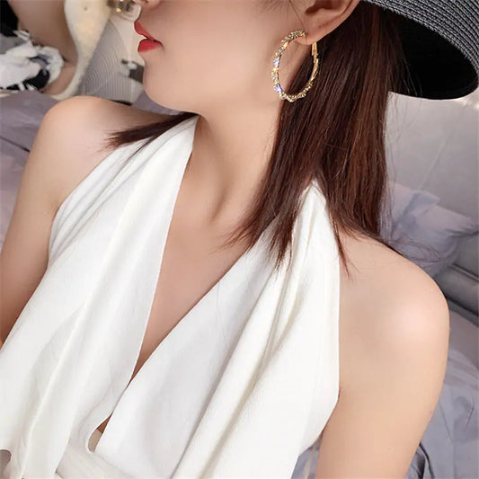 The Riviera Crystal Luxe Hoop Earrings