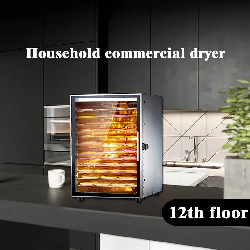 220V 12 layers Fruit dryer food household small bean dissolving pet food dehydration drying machine