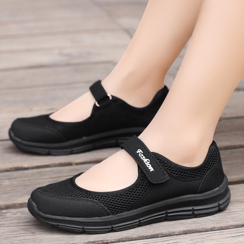 Women Sneakers Fashion Breathable Mesh Casual Shoes Zapatos De Mujer Plataforma Flat Shoes Women Work Shoes Comfortable for Work