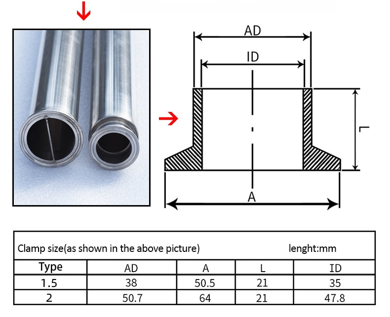 2" Distilling Column with 2" Bottom Clamp Home Brewing Used Distiller Tower Beer Whisky Distillation Equipment Wine Distillery