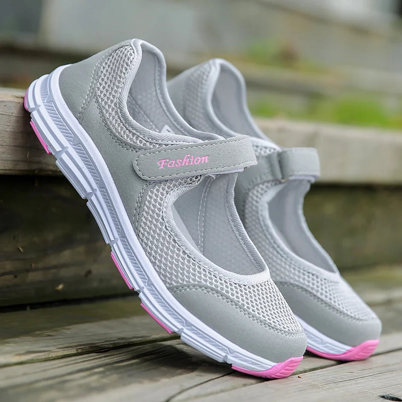 Women Sneakers Fashion Breathable Mesh Casual Shoes Zapatos De Mujer Plataforma Flat Shoes Women Work Shoes Comfortable for Work