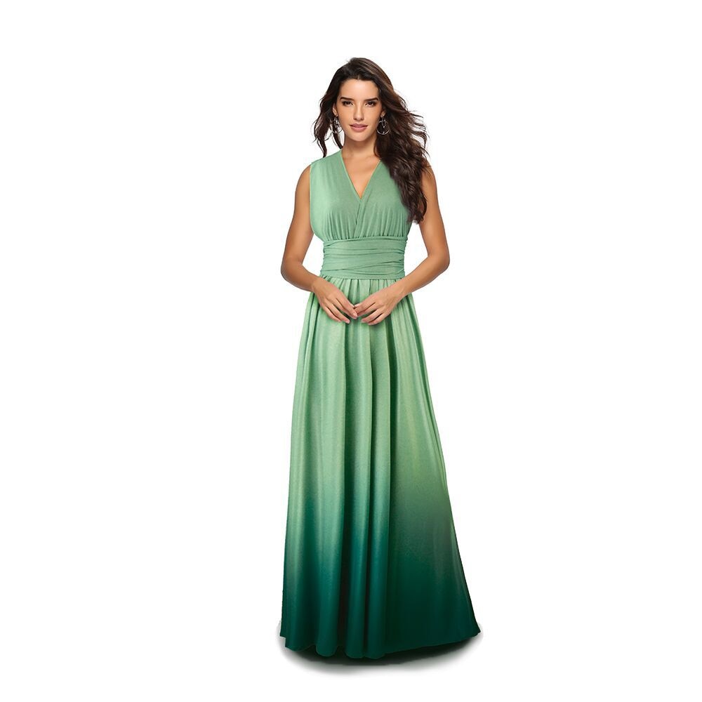 Elegant Party Maxi Long Dress features a flattering Natural Waistline and casual Style.