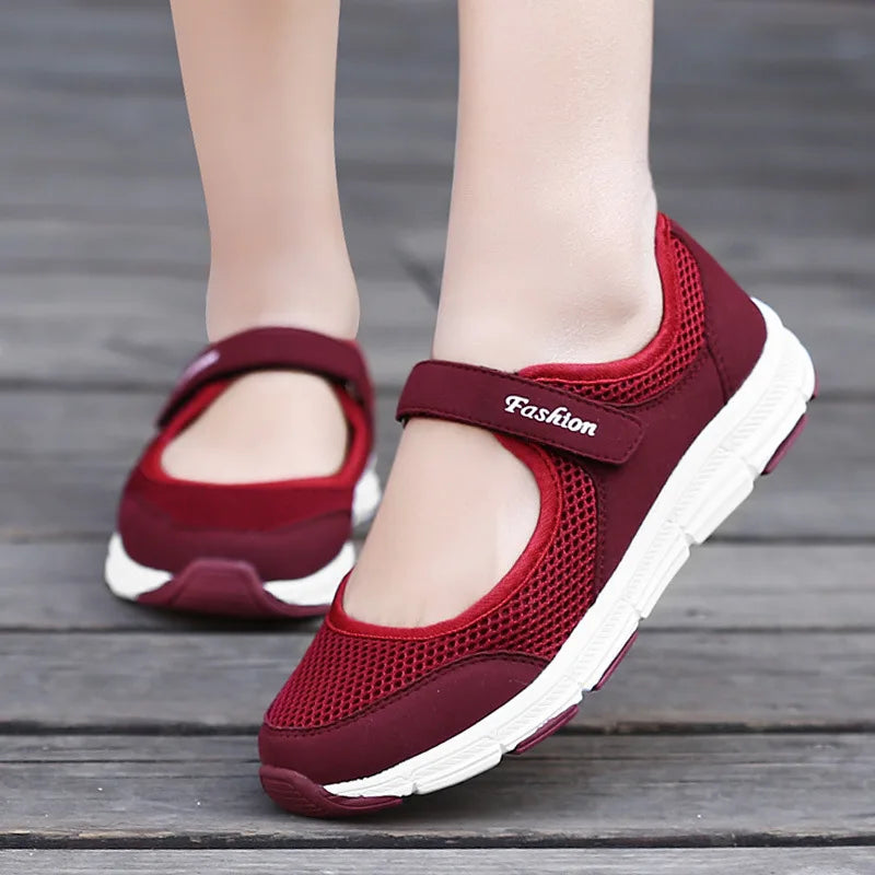 Women Sneakers Fashion Breathable Mesh Casual Shoes Zapatos De Mujer Plataforma Flat Shoes Women Work Shoes Comfortable for Work