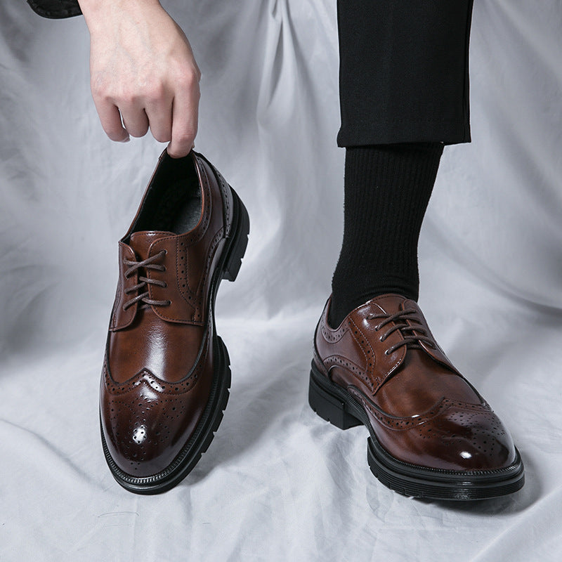 Men's Business Formal Wear Leather Shoes Brogue Spring And Autumn