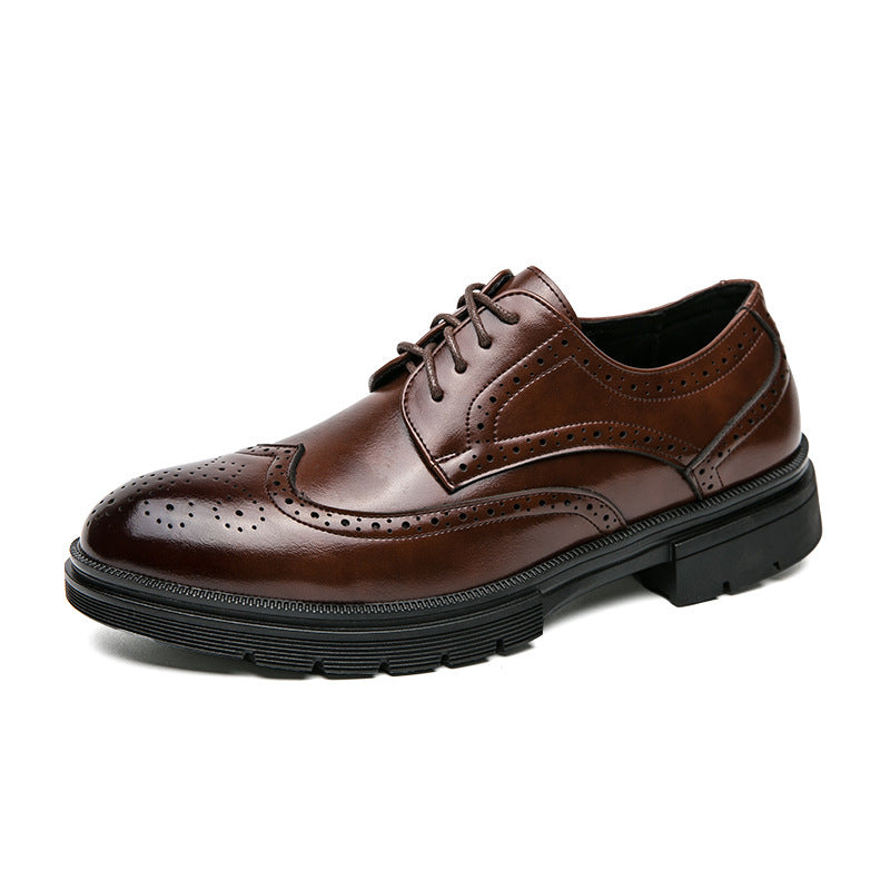 Men's Business Formal Wear Leather Shoes Brogue Spring And Autumn