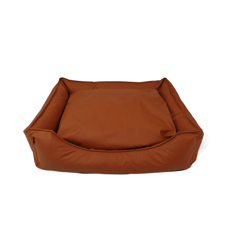 Leather Faux Leather Waterproof Kennel Pet Bed Sofa Dog Cat Nest Supplies