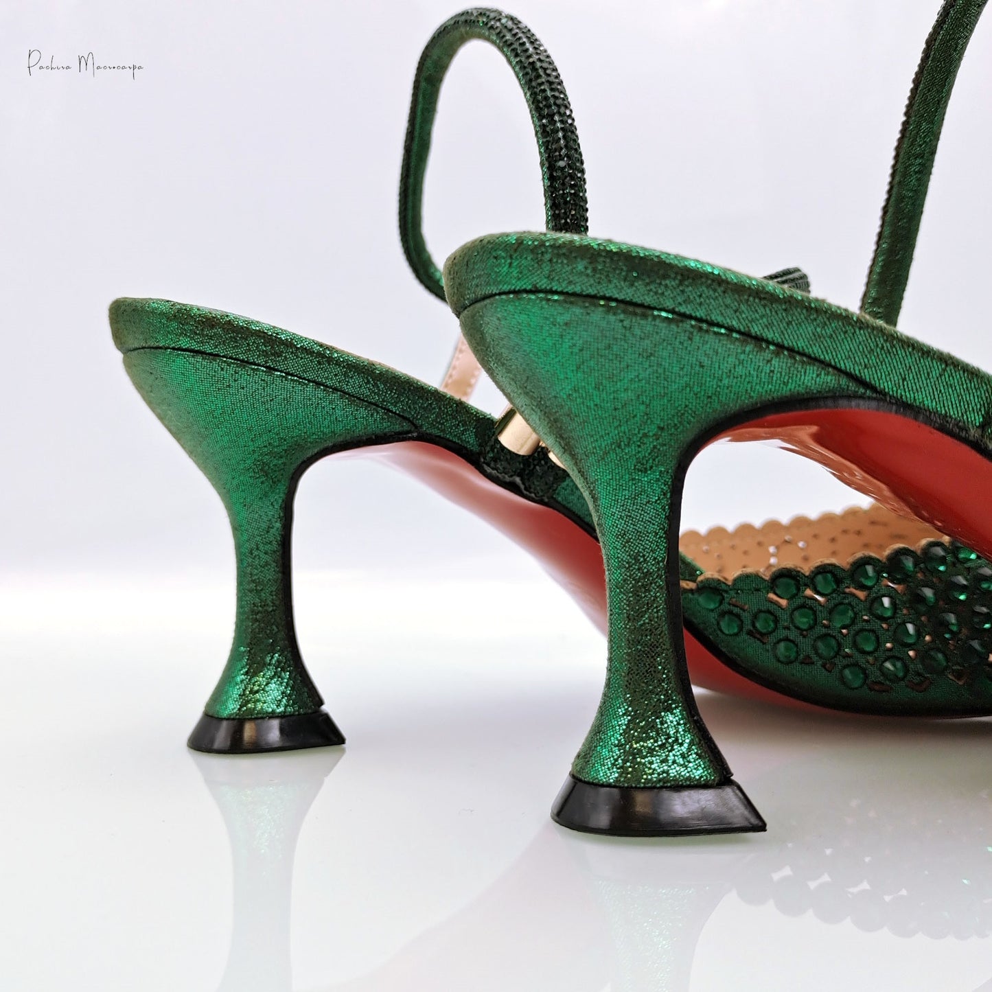 High Heel Shoe Bag Set Butterfly Jewel Design