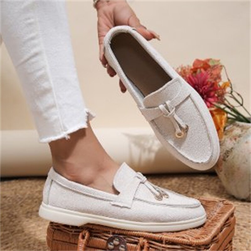 2023 Autumn New Lefu Shoes Women's Soft Leather Retro Lazy Man Step on Thick Sole Flat Bottom Comfortable Single Shoe