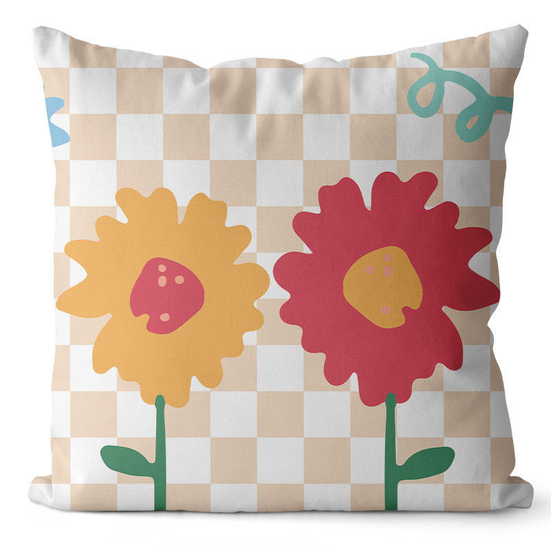 Flower and Plant Pillow Cover