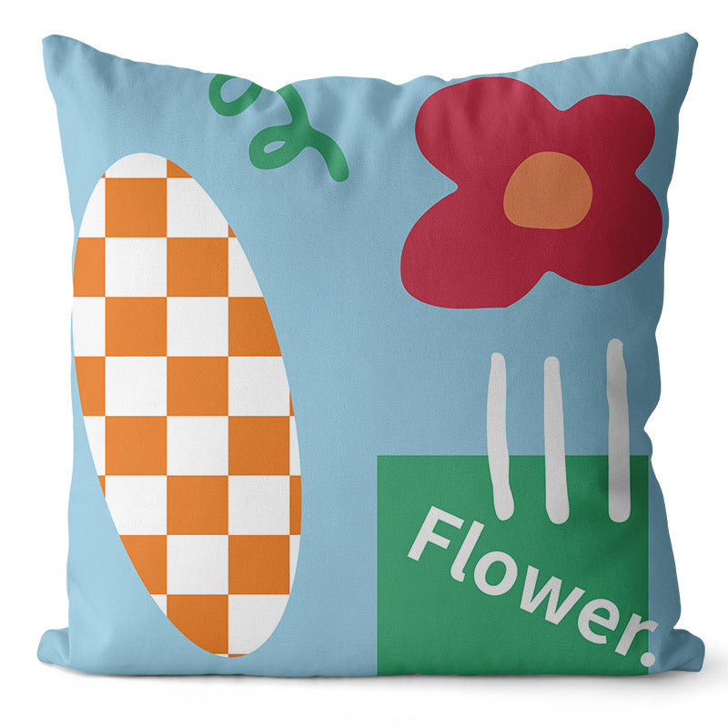 Flower and Plant Pillow Cover