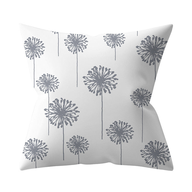 Gray Geometric Pillow Cover