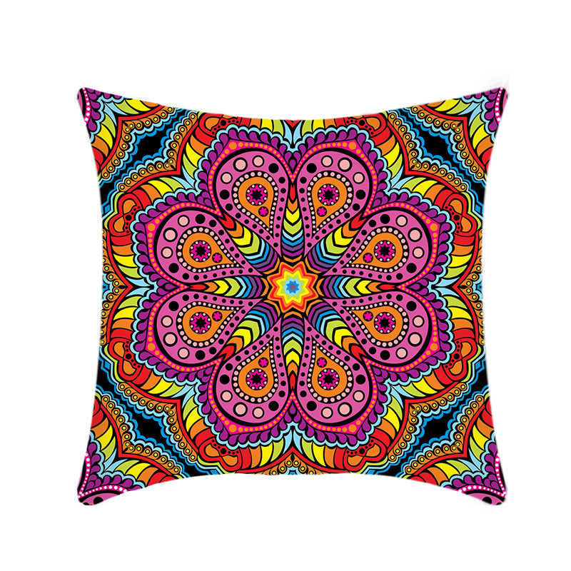 Retro Style Mandala Pillow Cover