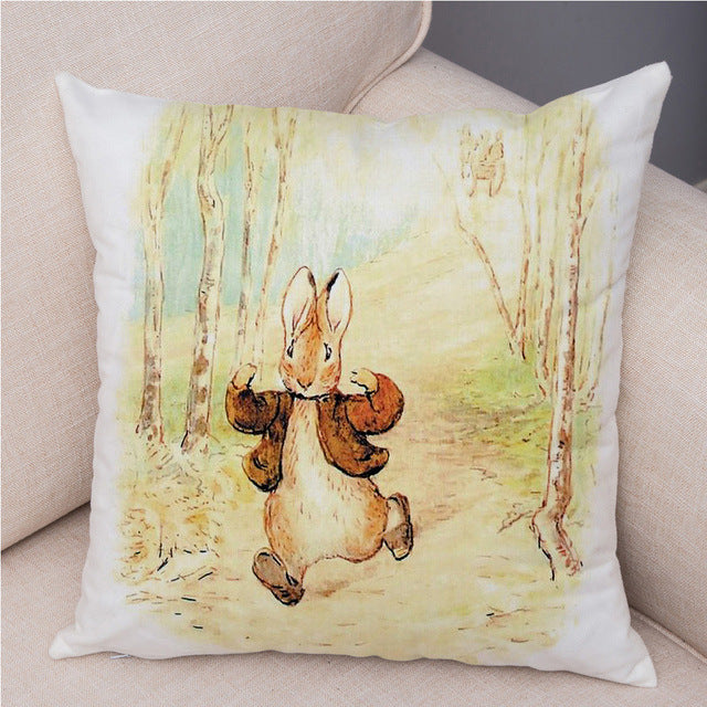 Rabbit Peach Skin Fabric Pillow Cover