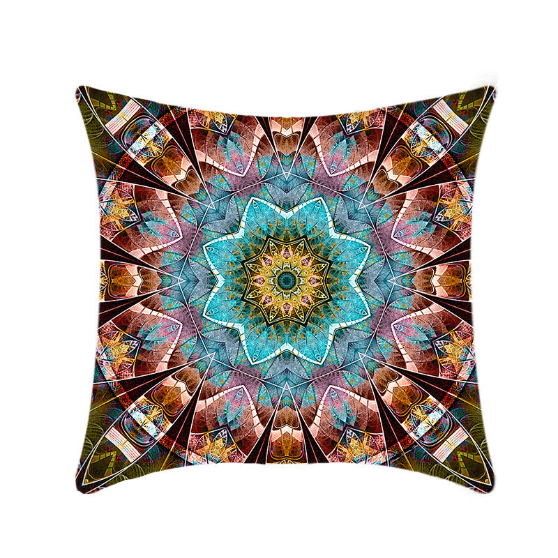 Retro Style Mandala Pillow Cover