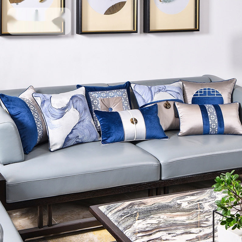 Blue Ink Painting Series Pillow Covers