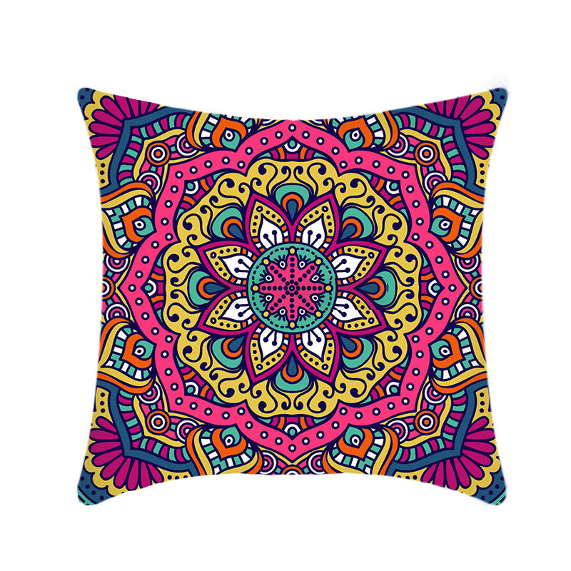 Retro Style Mandala Pillow Cover