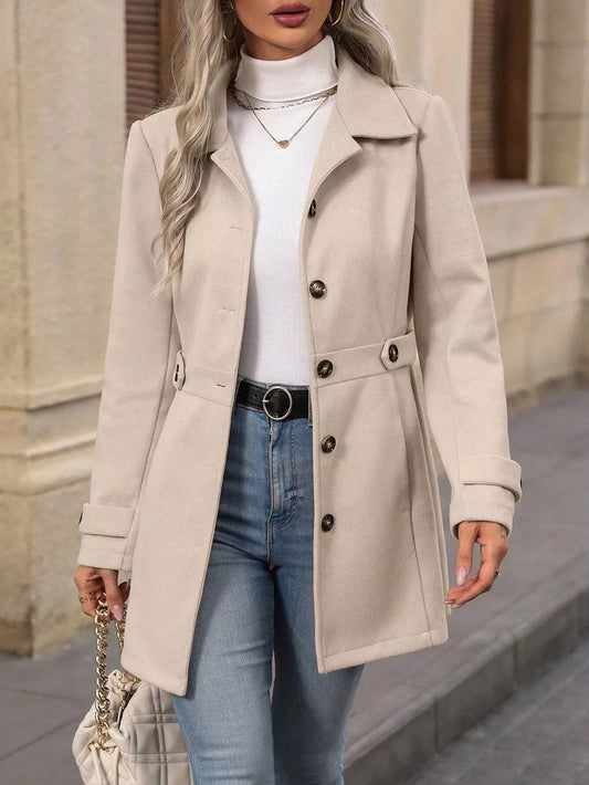 Aspen dust storm collared button-up coat for women
