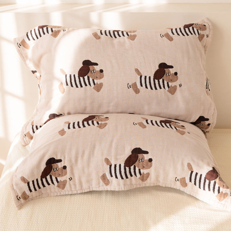 Zebra Dachshund Gauze Pillow Cover - One-pair per Package