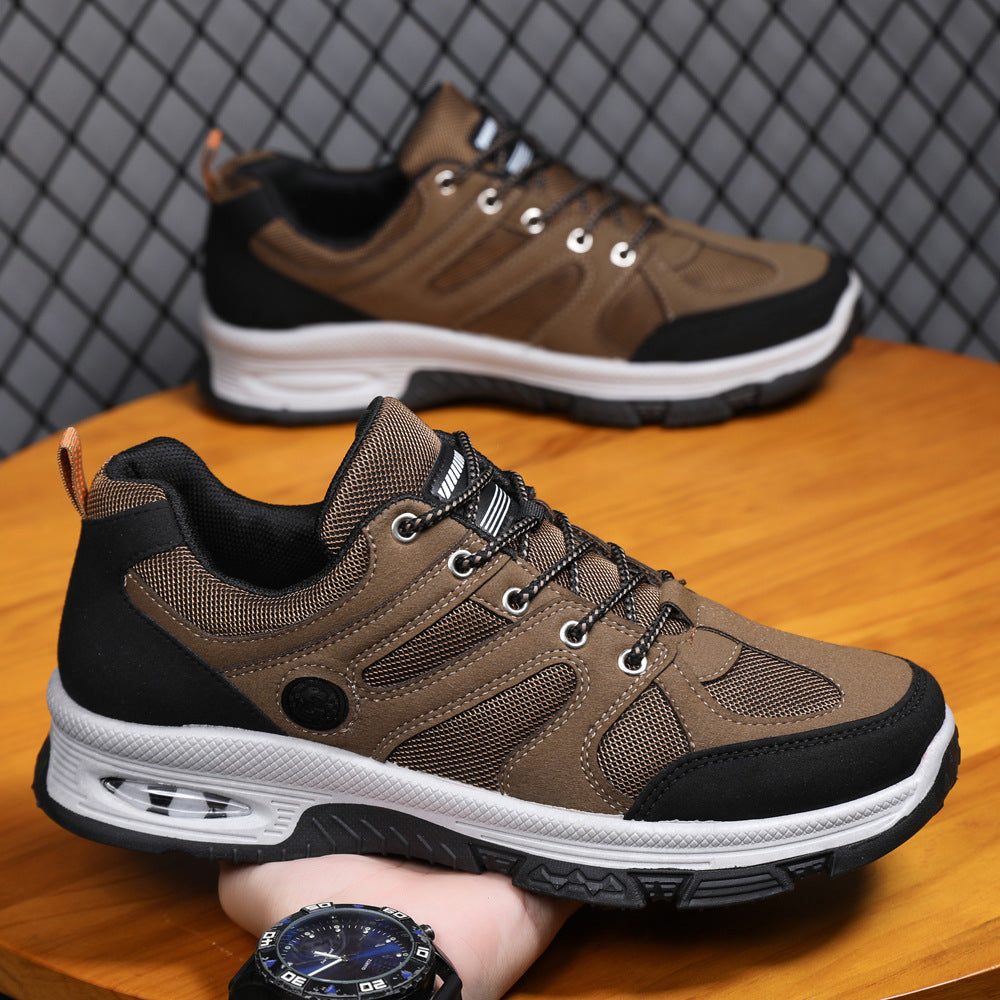 Casual Air Cushion Mesh Shoes Men Outdoor Breathable  Lace-up Sneakers Running Sports Shoes