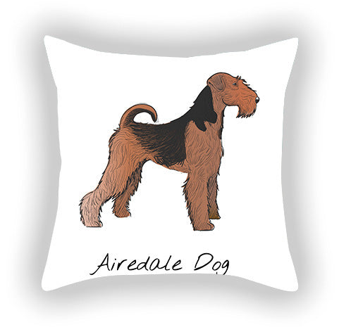 Doggies!  Printed Pillow Cover Short Plush - Cotton and Linen