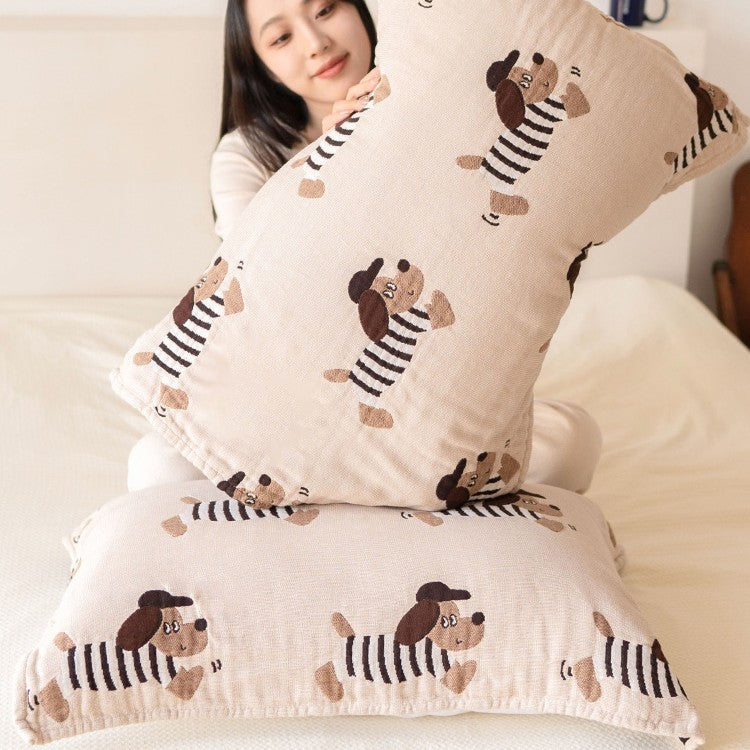 Zebra Dachshund Gauze Pillow Cover - One-pair per Package