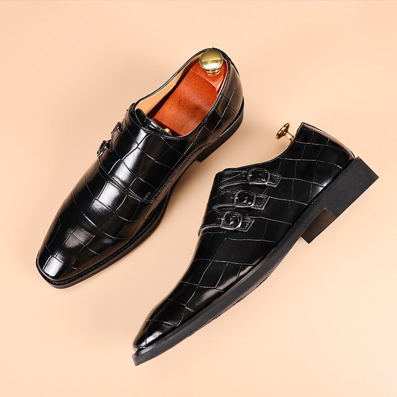 Breathable Men's All-match Business Plus Size Leather Shoes