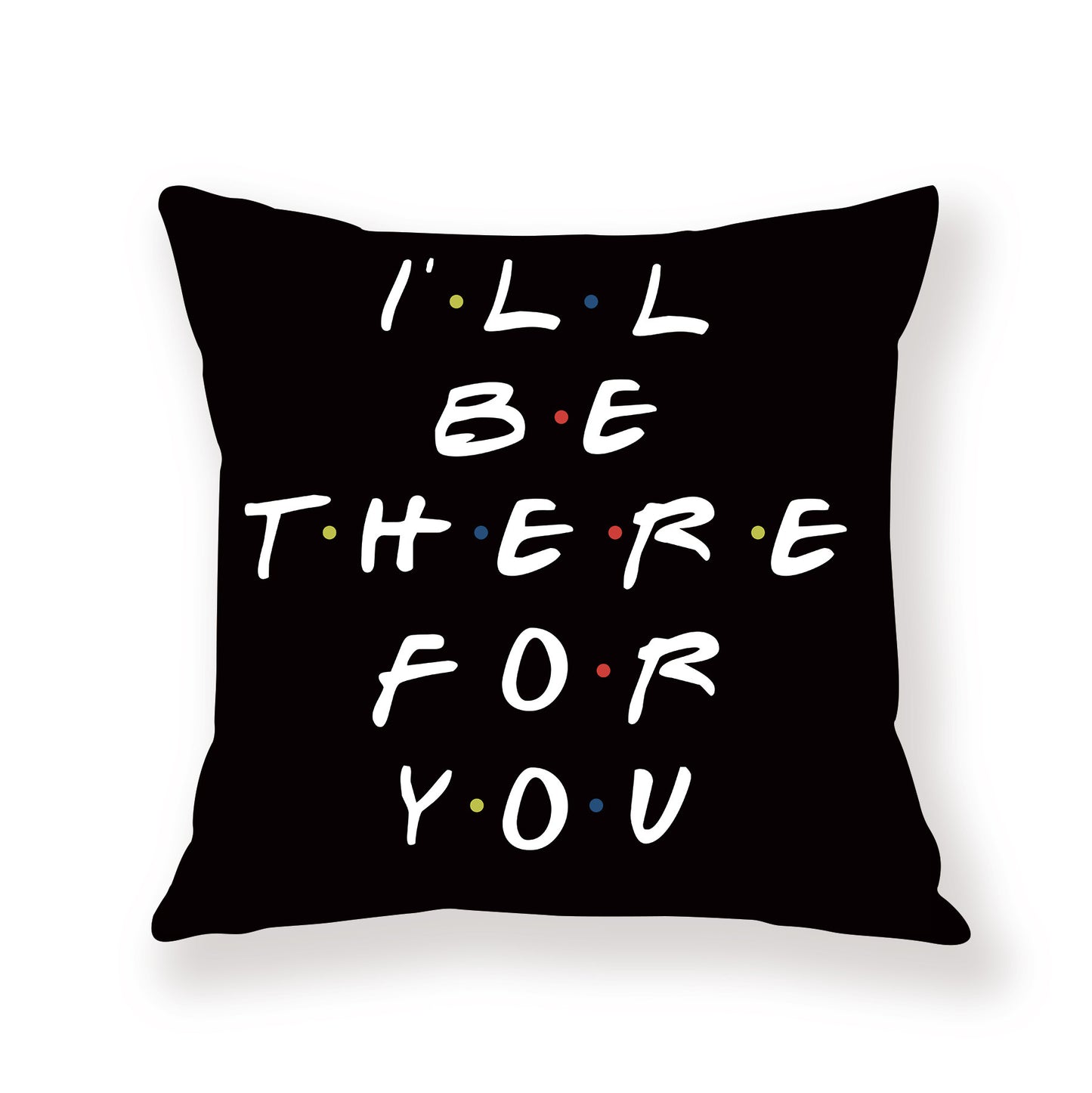 Black English Letter Pillow Cover Text