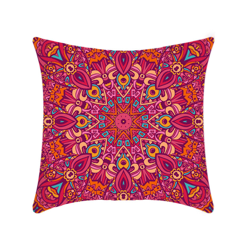 Retro Style Mandala Pillow Cover