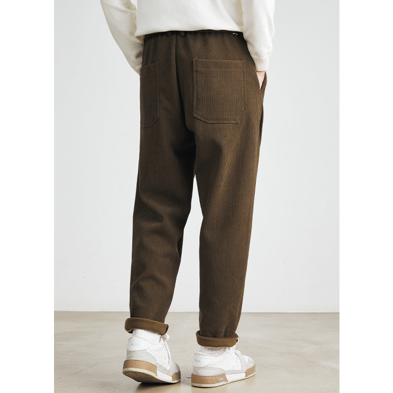 Men's Chenille Fleece Straight Casual Pants