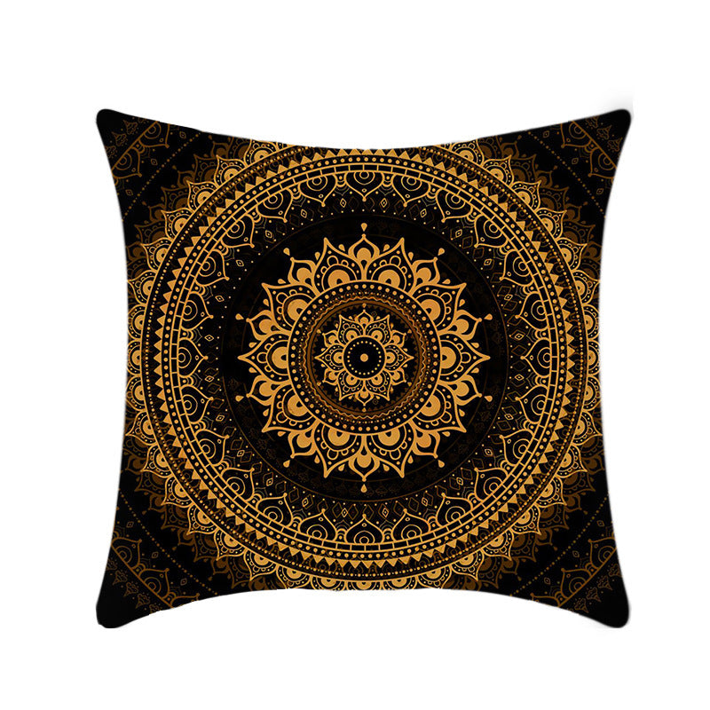 Retro Style Mandala Pillow Cover