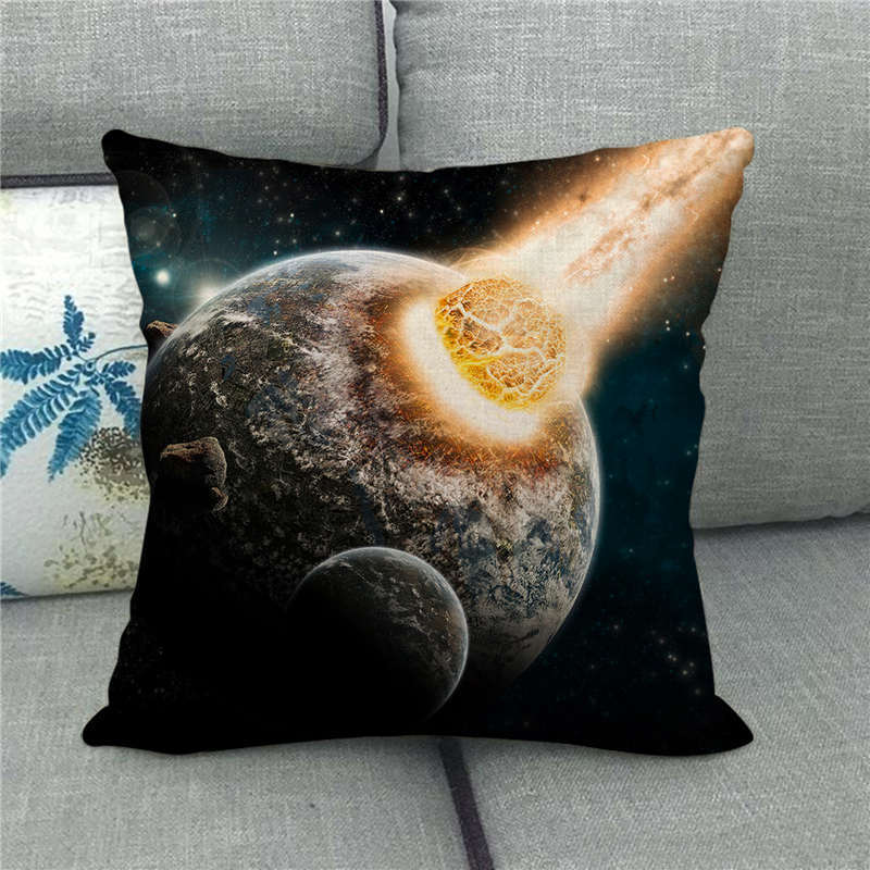 Interstellar Universe Scenery Linen Pillow Cover