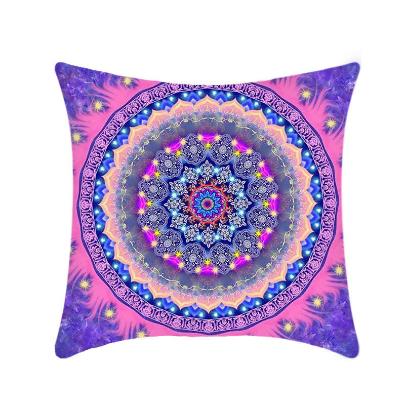 Retro Style Mandala Pillow Cover