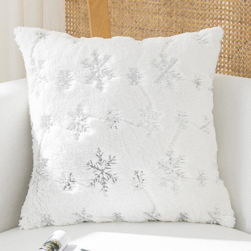 Snowflake and Star Pillow Cover