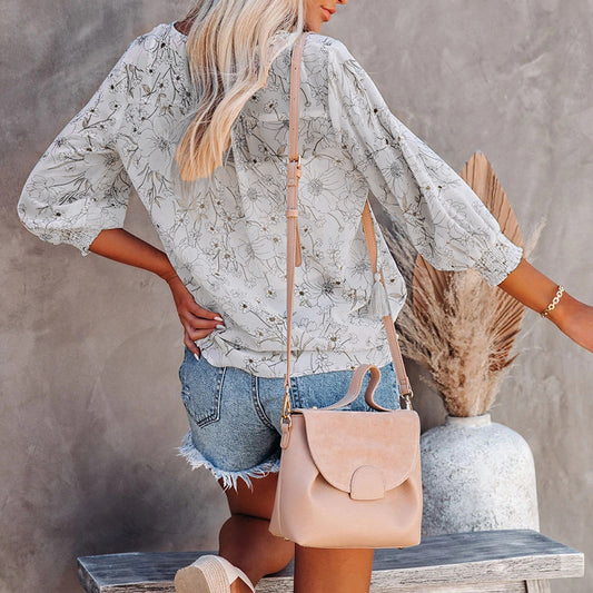 The Capri Luxe Coastal Breeze Blouse