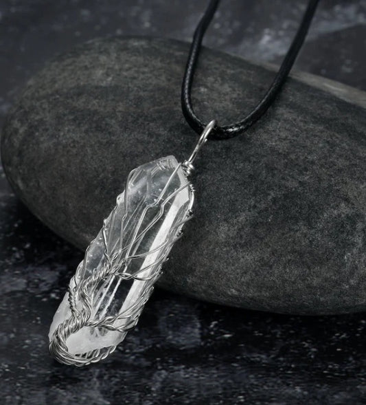 The Moonstone Raw Crystal Statement Necklace