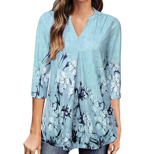 The Positano Luxe Floral Escape Blouse