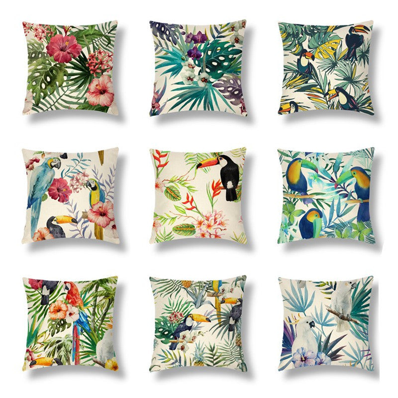 Tropical Linen Throw Pillowcase Series