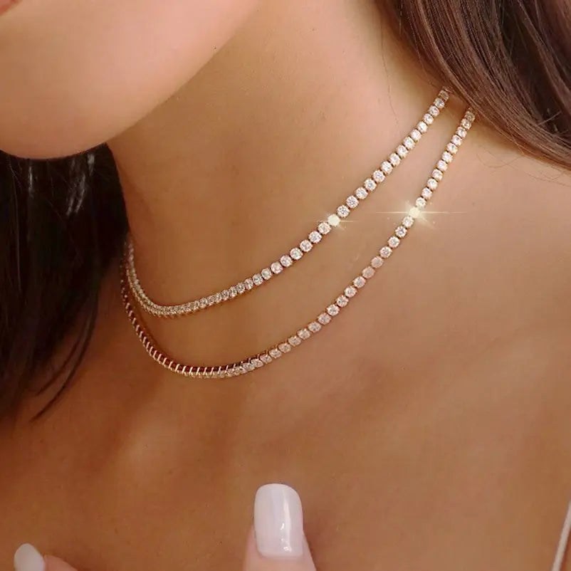 Crystal Short Chain Necklace