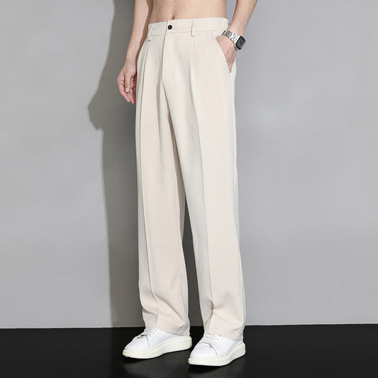 Straight Loose Casual Trousers Advanced Sense Draping Effect Suit Pants