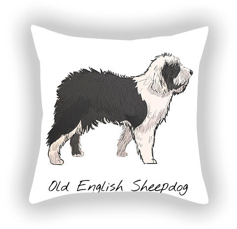 Doggies!  Printed Pillow Cover Short Plush - Cotton and Linen