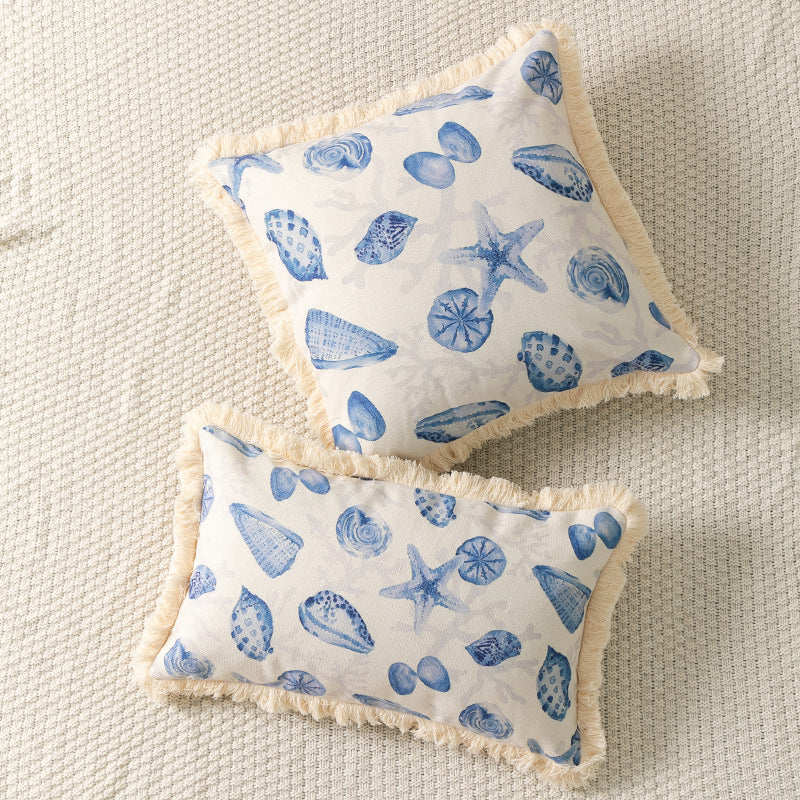 Cotton And Linen Printed Pillow Cover