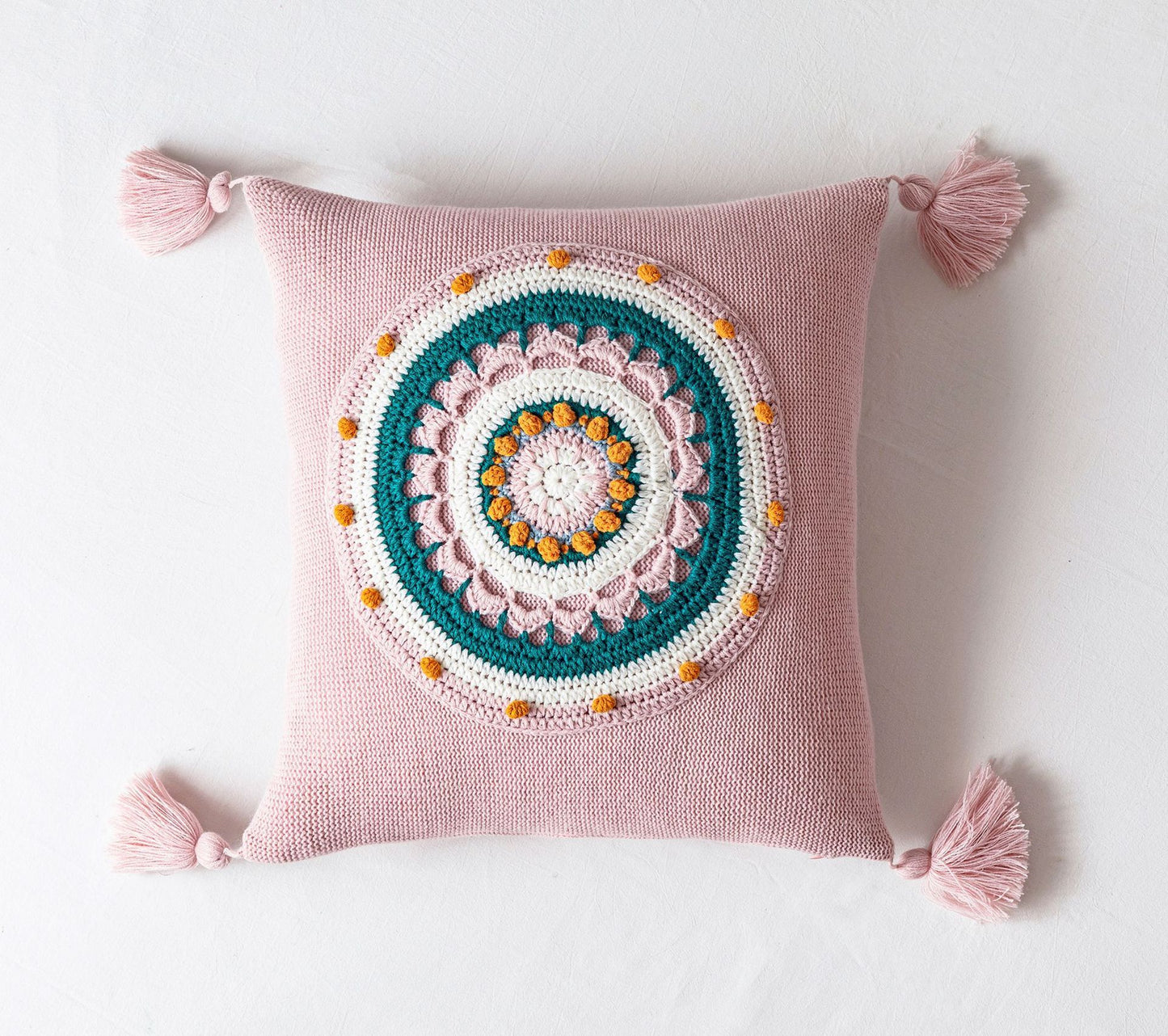 Tassel Knitted Pillow Cover